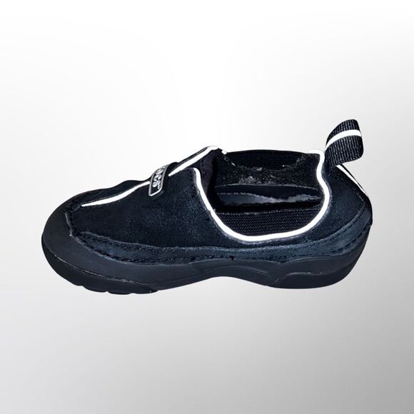 Toddler Crocs Dawson Faux Fur Black Suede Size C 7 - Picture 4 of 7